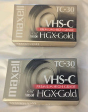 Lot Of 2 Sealed Maxell HGX-Gold TC 30 VHS C High Grade Camcorder Cassette Tapes
