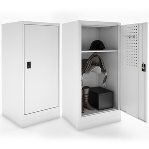 Sattelschrank Aus Stahl 53x53x140cm - Aufbewahrungsschrank Für Reitausrüstung Mit Schloss