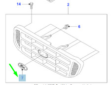 Ford Ranger MK3 Kühlergrill-Emblem, XM34-J42528-AB 4007542, Original