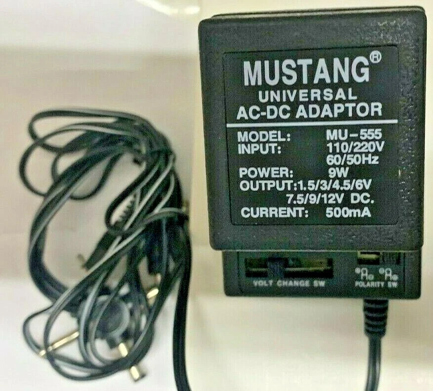 Universal AC/DC Adapter 500mA 1.5-3-4.5 6-7.5-9-12V FREE SHIPPING! MU-555 - Image 2 of 4