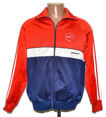 ACN GF VOLLEYBALL JACKE ROT 80ER JAHRE ADIDAS GRÖSSE M ERWACHSENE WEST GERMANY