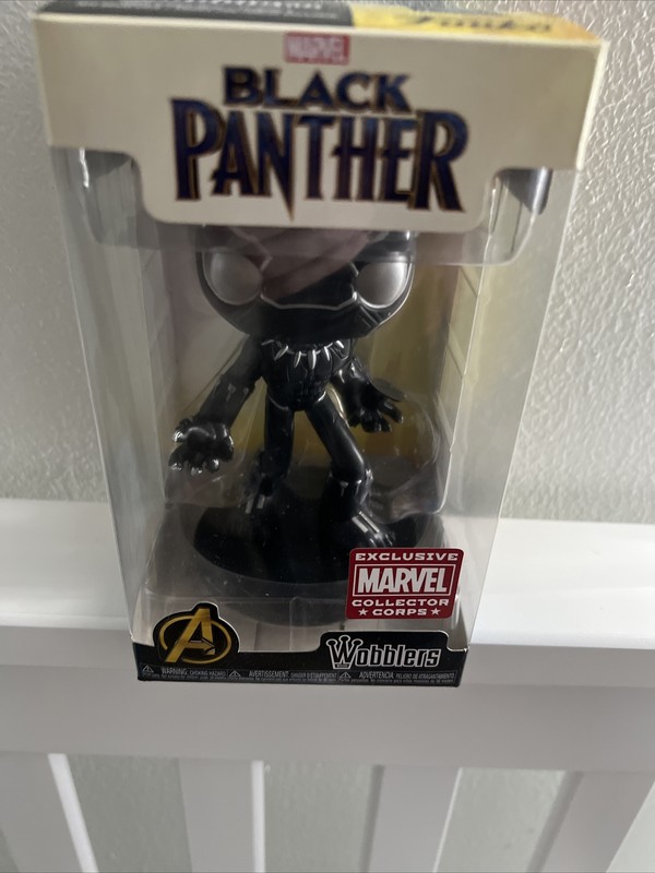 Funko Black Panther Wacky Wobbler Marvel Exclusive Collector Corps. New In Box