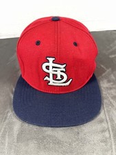 Red St Louis Cardinals Hat Cap Rubber Snapback MLB Green Underbill