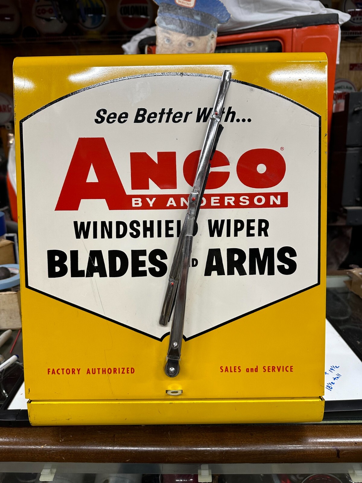 Vintage ANCO Windshield Wiper Blades And Arms Metal Store Display