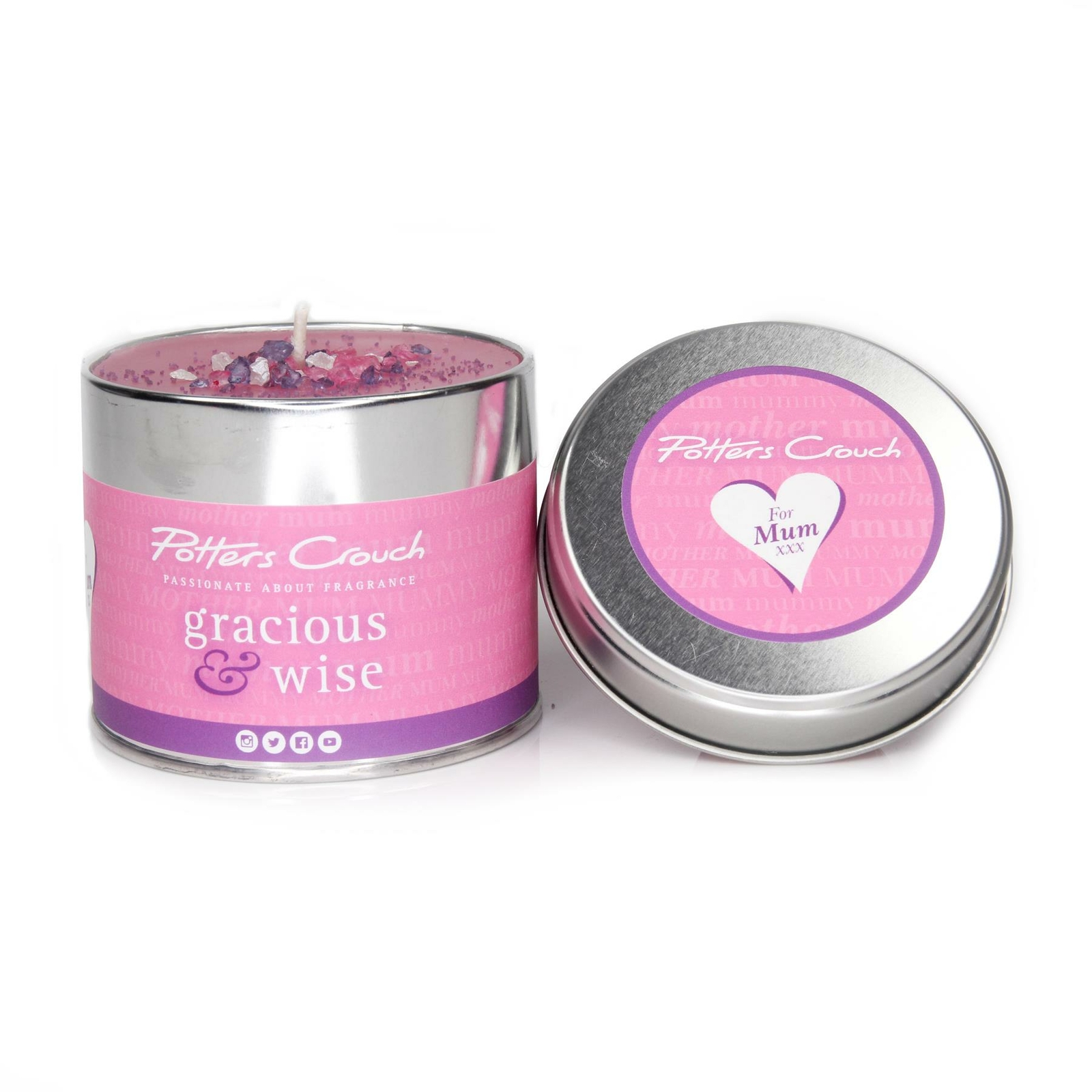 Potters Crouch Premium Scented Fragranced Candle Tin Mother Mum Gracious & Wise