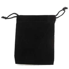 12 BLACK VELVET DRAW STRING STORAGE BAGS protection bag LG 4in coin jewelry gems