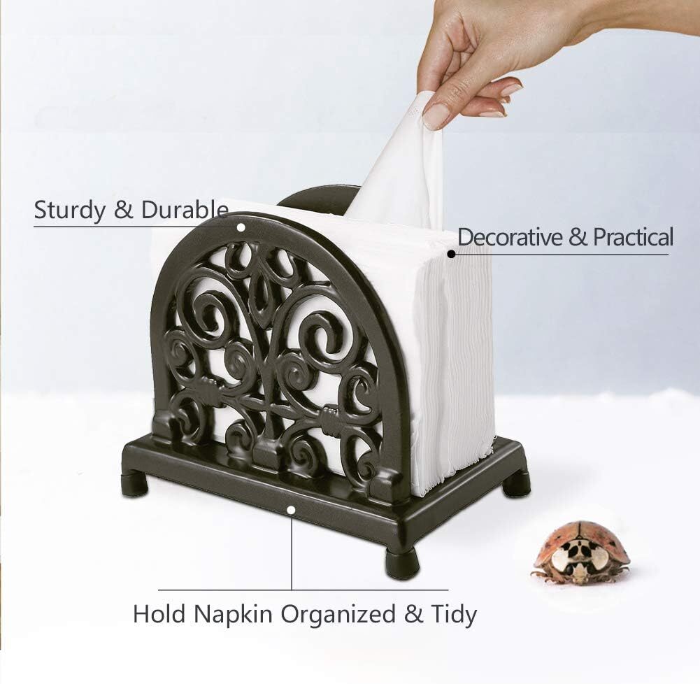 Vintage Metal Napkin Holder Cast Iron Napkin Holder Organizer For
