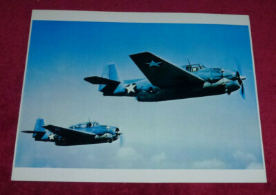 Grumman Aerospace TBF Avenger Pair US NAVY Photo Spec Sheet