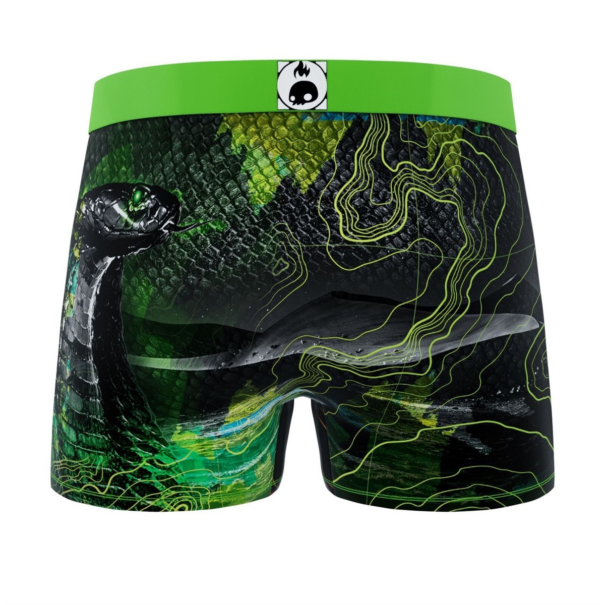 Crazy Boxer Mens X-Large 40-42 Briefs Viper Snake Unique Pattern