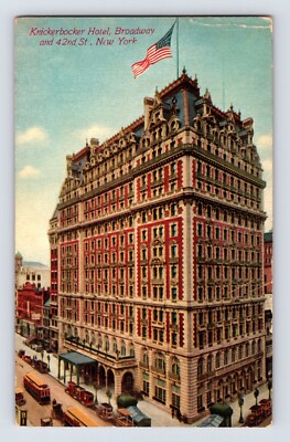 Postcard New York City NY Knickerbocker Hotel Broadway 1910s Unposted Divided