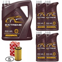 MotoröL Set Mannol Extreme 5W-40 Api 9 Liter + ÖLfilter FüR Mercedes Vito Viano