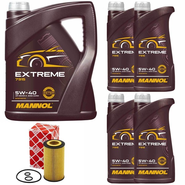MotoröL Set Mannol Extreme 5W-40 Api 9 Liter + ÖLfilter FüR Mercedes Vito Viano-image