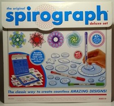 THE ORIGINAL SPIROGRAPH DESIGN DELUXE SET IN ART CASE-SUPER TOY FOR KIDS