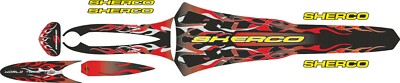 Sherco Komplett Aufkleber / Sticker Flammen Muster Set für Trial Bike 2006 - 2009.