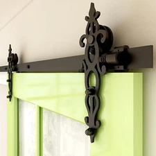 5-14FT Carbon Steel Sliding Barn Door Hardware Kit for Single Double WoodenDoor