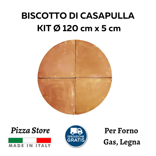 BISCOTTO DI CASAPULLA - KIT Ø 120 cm x 5 cm - SUOLO PER FORNO - GAS - LEGNA  | eBay