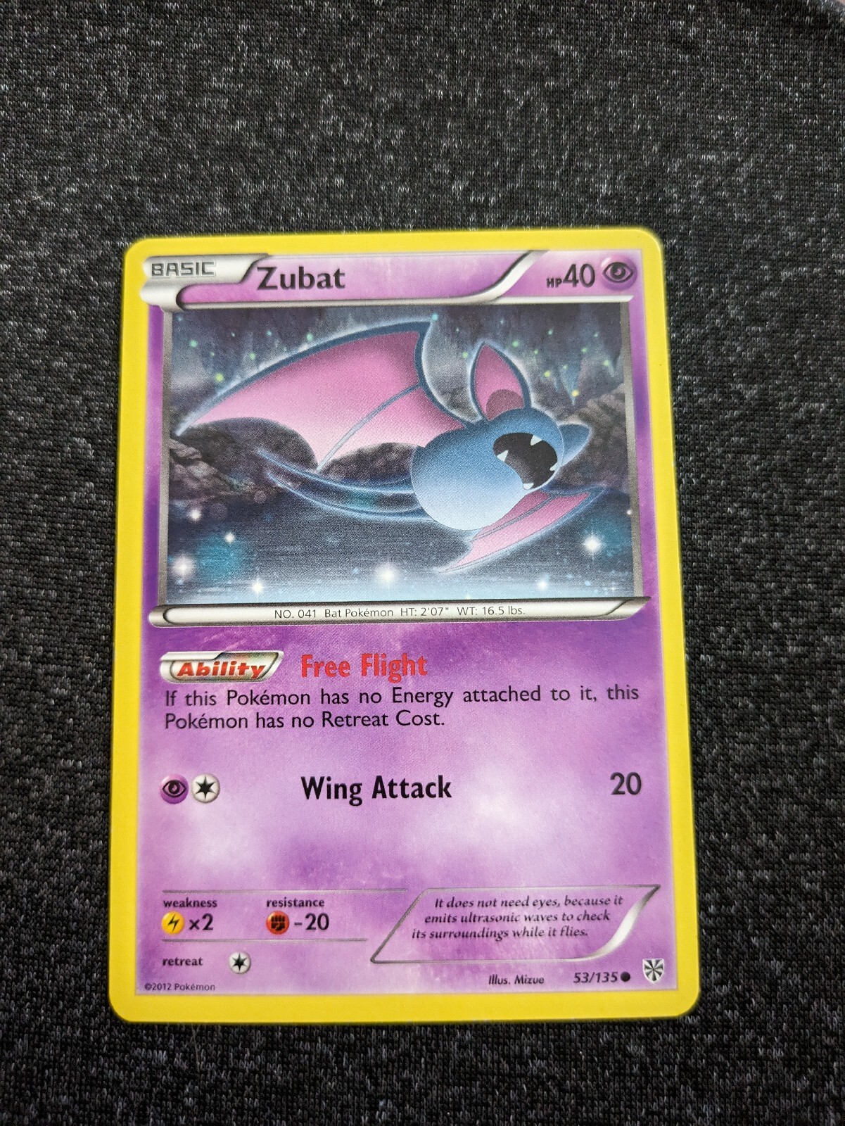 Zubat 53/135- Plasma Storm- Common- NM/M.