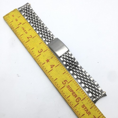 Bracciale Orologio Uomo 18mm Orient Beads Of Rice Acciaio Inox Estremità Curva Links