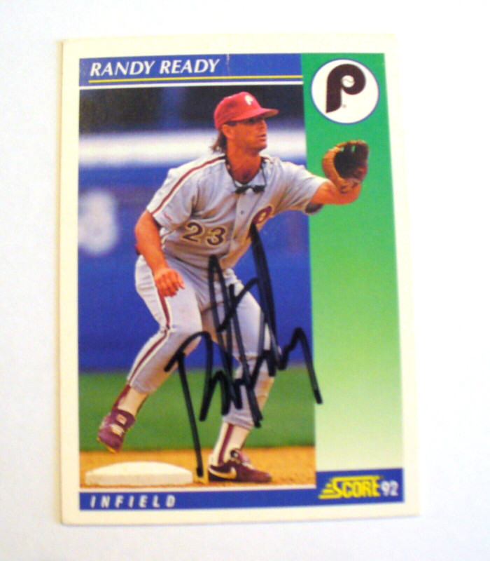 MLB - Score 1992 Baseball Card #59 - "Randy Ready" Autograph - EXCELLENT