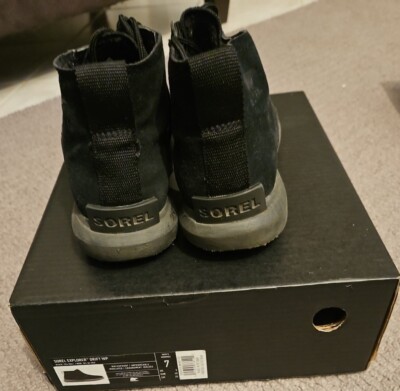 Sorel Men Explorer Drift Waterproof 100G Black Suede Winter  display picture 1