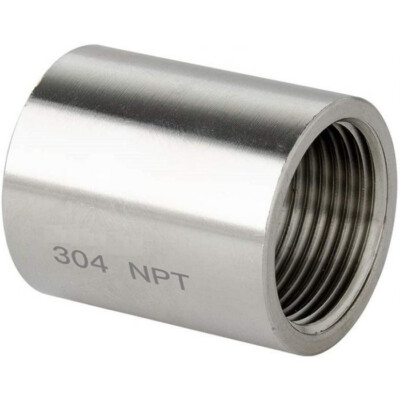 (Ships Fast) 3/8'' NPT 304 Stainless Steel Full Pipe Coupling