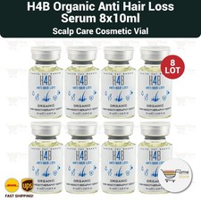 H4B Organic Anti Hair Loss Serum 10ml, Scalp Care Cosmetic Vial - 8 LOT