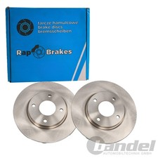 2x RAP BRAKES BREMSSCHEIBEN 280mm BELÜFTET VORNE passend für NISSAN CUBE SENTRA