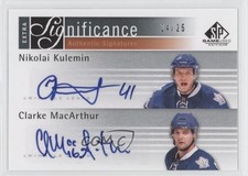 2011-12 SP Game Used Edition 24/25 Nikolai Kulemin Clarke MacArthur Auto 5r8