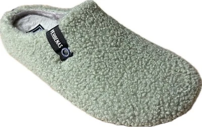 Verbenas Hausschuh Nairobi verde Grün Wolle Pantoffel Pantolette Schlappen