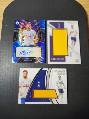Eric Dier 3 Card Lot Blue Prizm Auto Immaculate Jersey /99 /99
