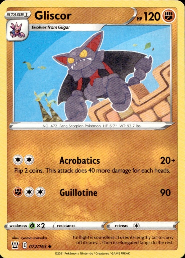 Pokemon Gliscor 72/163 Battle Styles LP ryoma uratsuka