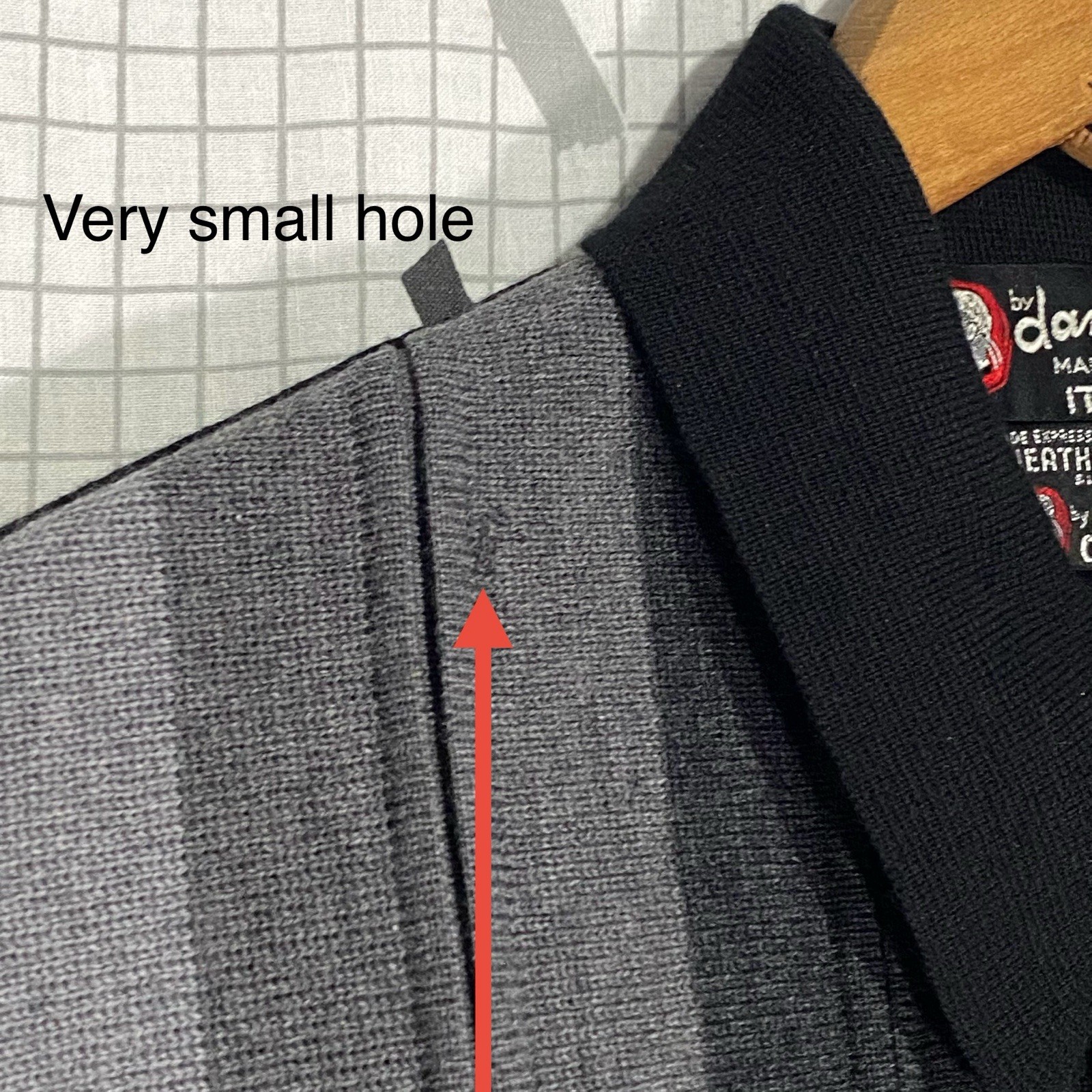 Vintage 50s Damon Wool Cardigan Striped Sweater 60s Loop Collar Rockabilly Italy