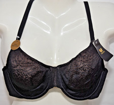 Wacoal 855303 Back Appeal Unlined Underwire Full Coverage Bra Size 34C Black