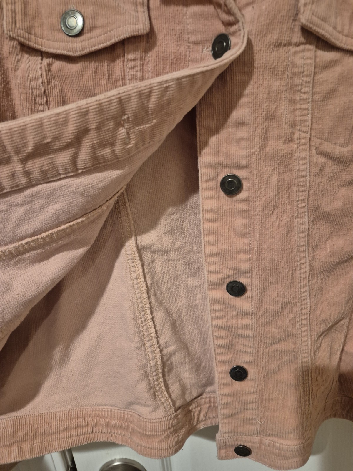 Tantrums Pink Collared Button Jacket Pockets Long… - image 7