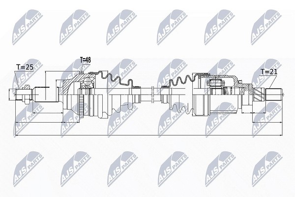 Nty Antriebswelle Hinterachse, Links, Rechts U.A. FüR Dacia, Renault-image