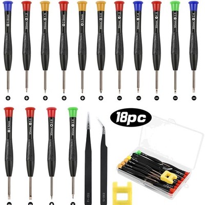 Mini Schraubenzieher Set 18 Stück Brillen Uhren Schmuck Elektronik Magnetisch