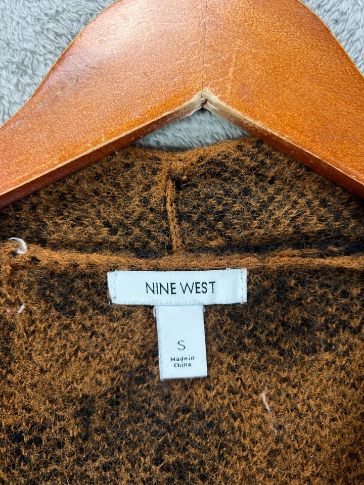 Cárdigan plumero estampado de leopardo Nine West talla pequeña para mujer cárdigan suéter Foto 4 de 4