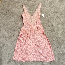 NEW Anthropologie XS The Cerise Maxi Slip Dress Floral Pink Satin Sleeveless