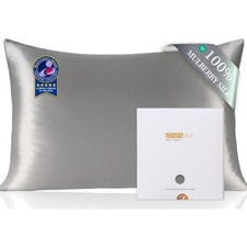 100 Pure Mulberry Silk Pillowcase for Hair and Skin Health,Soft and Smooth,B...