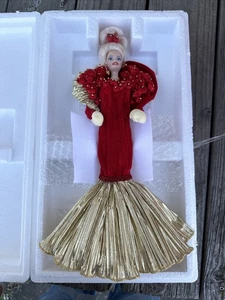 50th Mattel Golden Anniversary Porcelain Barbie 1995 Doll 7177 Ltd Edition NIB