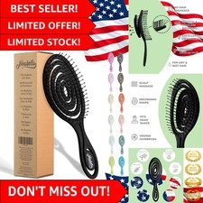Soothe Your Hair: Black Spiral Detangling Brush for Effortless Untangling