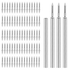 400pcs Hardware Nails Double Head Skirting with 4 Tools 1/4-80, Silver