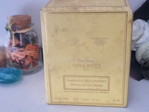 L'Air du Temps by Nina Ricci PURE PARFUM 7,5ml Cristal Lalique , VINTAGE. - Bild 4 von 5