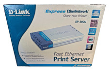 D-Link DP-300U USB Fast Ethernet Print Server with Power Adapter 954