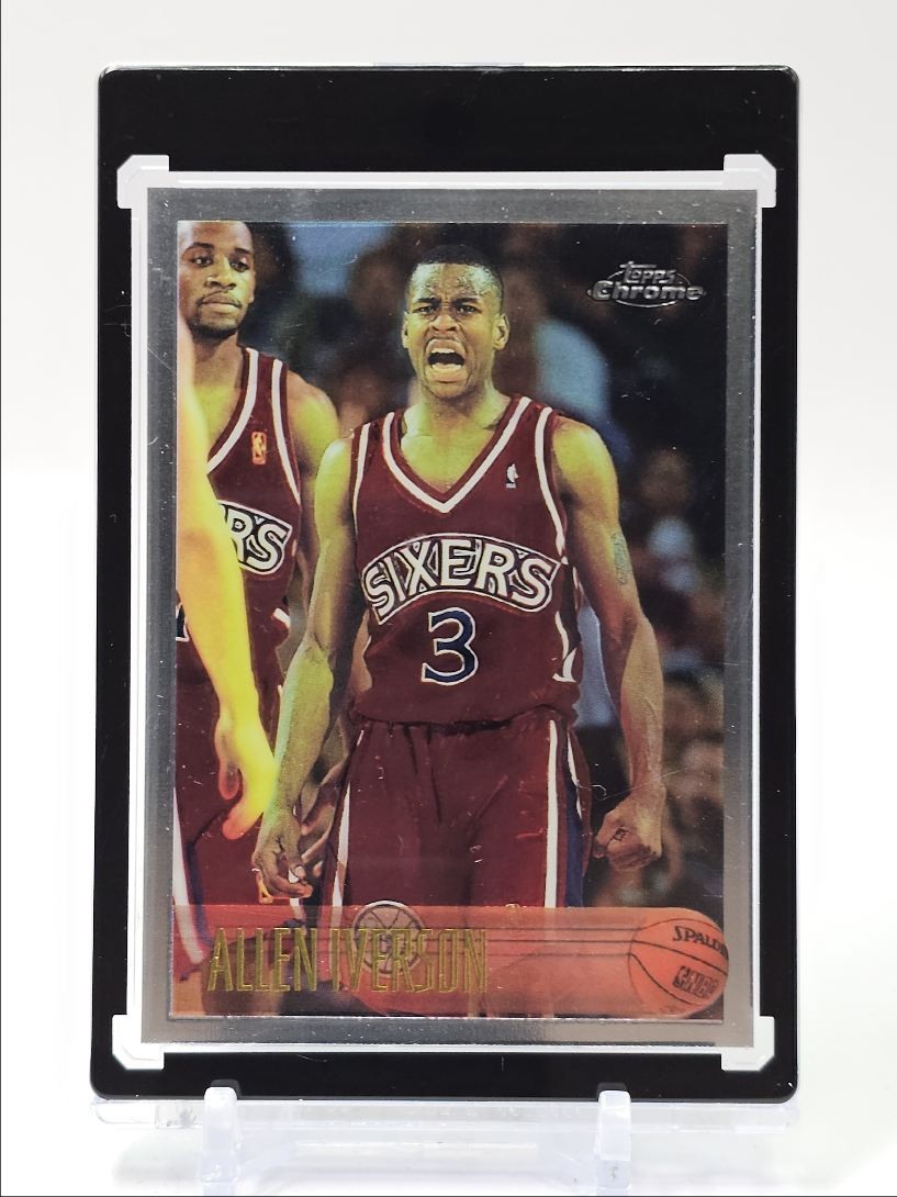 ALLEN IVERSON 1996-97 TOPPS CHROME BASKETBALL ROOKIE 76ERS #171 RC Q0008