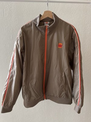 BURGER KING Jacket Adult Large Beige Orange Full Zip Employee