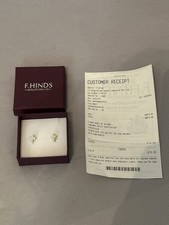F. Hinds 925 Sterling Silver CZ Cross Earrings