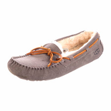 UGG Dakota 5612 Womens Sz 10 Gray Suede Shearling Moccasin Slippers MAKE OFFER 