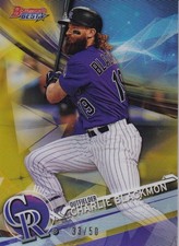 2017 Bowman S Best Colorado Rockies Charlie Blackmon Base Gold Refractors 33/50