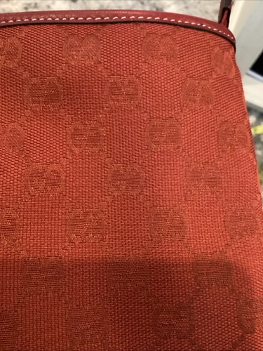 Borsa a tracolla Gucci in tela rossa - Foto 8 di 11